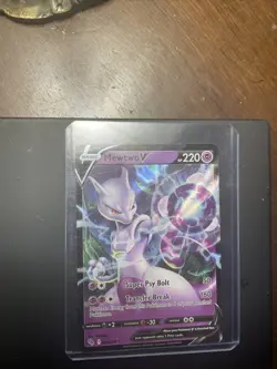 Pokemon TCG Mewtwo v Full Art Holo Ultra Rare Card Pokemon Go 030/078 - Image 1