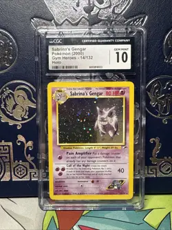 CGC 10 GEM MINT Sabrina's Gengar 2000 Gym Heroes 14/132 Holo Pokemon Card - Image 2