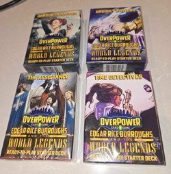 FOUR (4) OVERPOWER CARD GAME ERB World Legends STARTER DECK * SEALED - Image 1