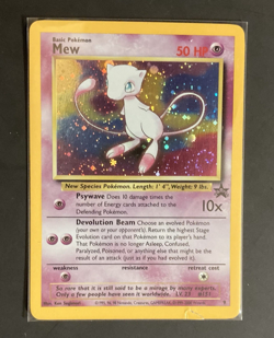 Mew 9 Holo Black Star Promo Pokemon League MP Card SWIRL Vintage 1999 Wotc - Image 1