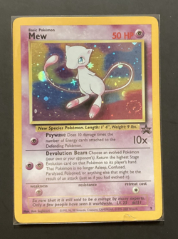 Mew 9 Holo Black Star Promo Pokemon League MP Card SWIRL Vintage 1999 Wotc - Image 2