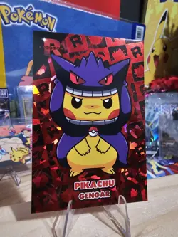 Pokemon Team Rocket Card Database - Pikachu Gengar Poncho - Red Foil Version - Image 2