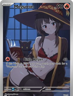 LoveangelGames-Season 2- Custom Card- Waifu Universe-Megumin Helper - Image 1