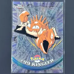 Kingler #99 Topps Chrome Series 2 Pokemon Card Holo 2000 TV Animation Edition - Image 1