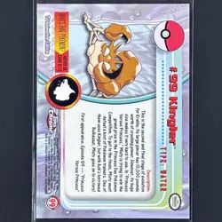 Kingler #99 Topps Chrome Series 2 Pokemon Card Holo 2000 TV Animation Edition - Image 2