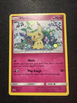 Mimikyu Sun & Moon Black Star Promo SM163 Holo Pokemon TCG Card - Image 1