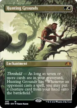 Hunting Grounds (Borderless) - Near Mint MTG Dominaria Remastered - Image 1