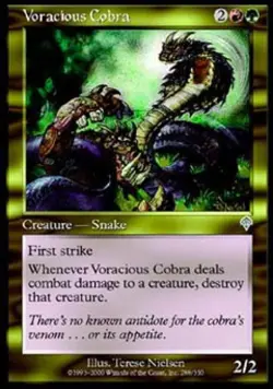 Voracious Cobra -Foil Medium Play MTG Invasion - Image 1