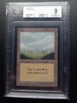 1993 Magic The Gathering MTG Beta Plains V2CL BGS 9 MINT - Image 1