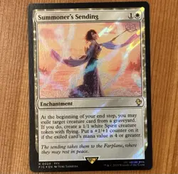 Summoner's Sending, R 0029, LP Surge Foil, MTG Final Fantasy, FFX Commander FIC - Image 1