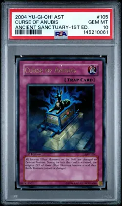 AST-105 ANCIENT SANCTUARY CURSE OF ANUBIS PSA 10 1ST EDITION - 2004 YU-GI-OH! - Image 1