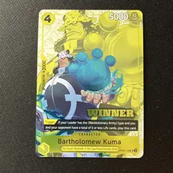 Bartholomew Kuma • OP09-108 Full Art Foil Stamp Winner Pack One Piece TCG NM - Image 1