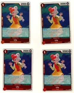 Set Of 4 Uta (Reprint) OP09-002 Rare Premium Booster -The Best- One Piece LP - Image 1