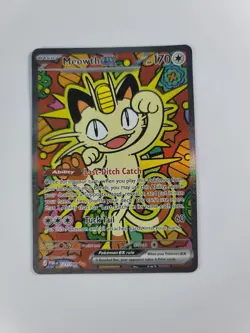 Pokemon Card Meowth ex 121/088 Me03: Perfect Order Holo US - Image 1