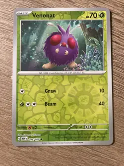Venonat 048/165 Reverse Holo Common Scarlet Violet 151 Pokemon Card - Image 1