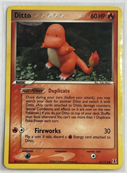 Pokemon card Ditto Charmander 61/113 - Image 1