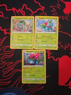 Bulbasaur Ivysaur Venusaur Pokemon Go Card 2022 Evolution Line Holo Rare NM/LP - Image 1