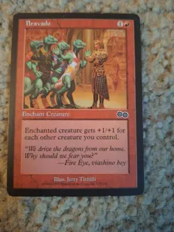 MTG Magic the Gathering 1x Bravado - Urza's Saga LP - Image 1