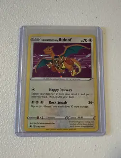 Special Delivery Bidoof - SWSH177 - Pokemon Sword & Shield Promo Holo Card NM - Image 1