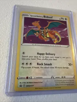 Special Delivery Bidoof - SWSH177 - Pokemon Sword & Shield Promo Holo Card NM - Image 3