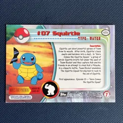 Squirtle 07 - Topps TV Series - Pokemon Card - Image 2