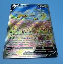 Pokemon Beedrill V 161/189 Swsh10: Astral Radiance Full Art Ultra Rare Holo Card - Image 1