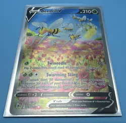 Pokemon Beedrill V 161/189 Swsh10: Astral Radiance Full Art Ultra Rare Holo Card - Image 3