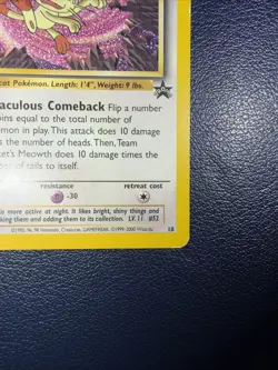 Pokemon Card: TEAM ROCKET'S MEOWTH Black Star Promo 18/53 HP - Image 5