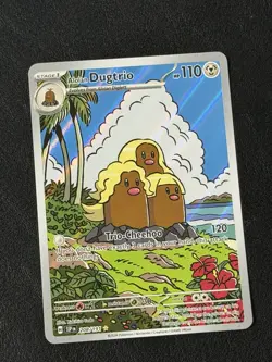 Pokemon TCG Surging Sparks Alolan Dugtrio Card 208/191 Illustration Rare Mint - Image 1