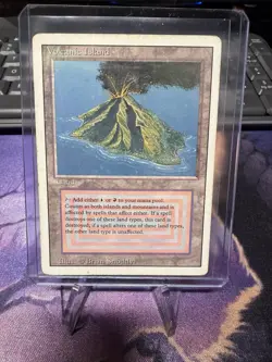 Magic The Gathering MTG Volcanic Island Revised Edition Moderately Played - Image 1