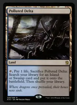 ***Polluted Delta*** MTG Khans of Tarkir Magic Kid Icarus - Image 1