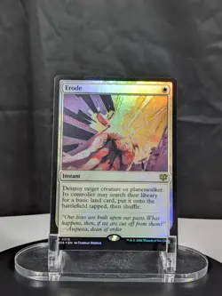 MTG Erode TRADITIONAL FOIL NM Secrets of Strixhaven SOS #0015 Rare Instant - Image 1