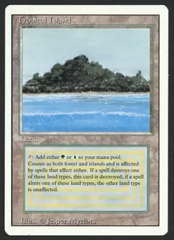 ***Tropical Island*** MTG Revised Magic Kid Icarus - Image 1