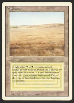 ***Savannah (Indent)*** MTG Revised Magic Kid Icarus - Image 1