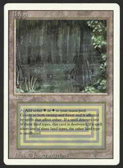 ***Bayou (Indent & Light Ring Ding)*** MTG Revised Magic Kid Icarus - Image 1