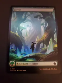 1 x Forest (0291) - Full Art Foil - Magic - Foundations - NM-Mint - MTG - Image 1