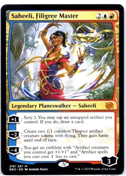 #219 Saheeli, Filigree Master MTG The Brothers' War Mythic - Image 1