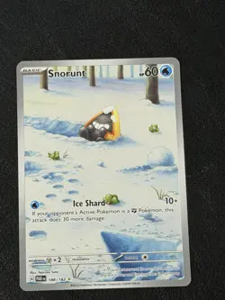 Pokemon TCG Snorunt 188/182 SV04: Paradox Rift Illustration Rare NM - Image 1