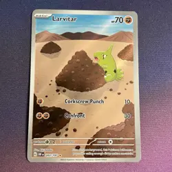 Larvitar 203/197 Obsidian Flames Pokemon Card Illustration Rare - Image 1