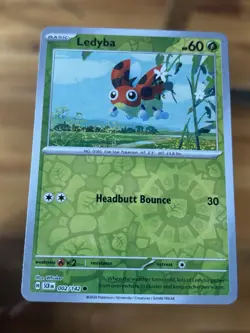 Ledyba - 002/142- Reverse Holo - Lightly Played Pokemon Card Buy 2 Get 1 Free - Image 1