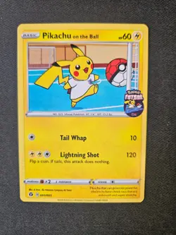 Pikachu on the Ball - (Pokemon Futsal) 001/005 Promo Pokemon - Image 1