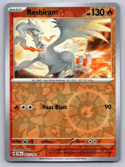Reshiram 22/142 Uncommon Stellar Crown Pokemon Reverse Holo Near Mint - Image 1