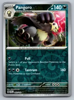 Pangoro 93/142 Uncommon Stellar Crown Pokemon Reverse Holo Near Mint - Image 1