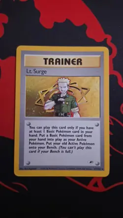 Pokemon Gym Heroes Trainer Lt. Surge 17 Holo - Image 1