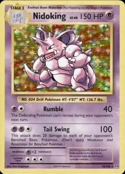 Nidoking 45/108 Holo Rare Evolutions Pokemon Near Mint - Image 1