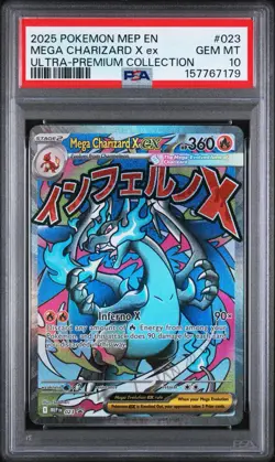 PSA 10 Charizard X Ex 023 Black Star Promo Mega Evolution UPC 2025 English - Image 1