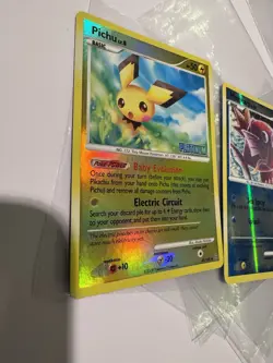 Pokemon TCG Platinum Pichu Stamped 45 Magikarp 65 Reverse Holo 2 Card Lot - 2008 - Image 2