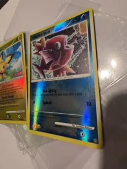 Pokemon TCG Platinum Pichu Stamped 45 Magikarp 65 Reverse Holo 2 Card Lot - 2008 - Image 4
