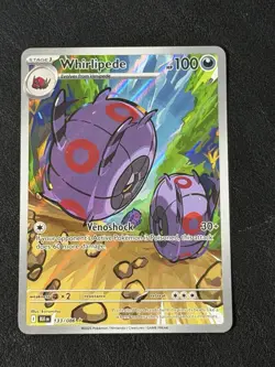 Whirlipede 133/086 Black Bolt Illustration Rare Holo Full Art Pokemon Card NM/M - Image 1