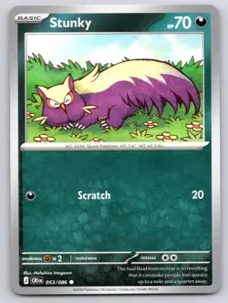 Stunky 053/086 Common ME04: Chaos Rising Pokemon Near Mint - Image 1